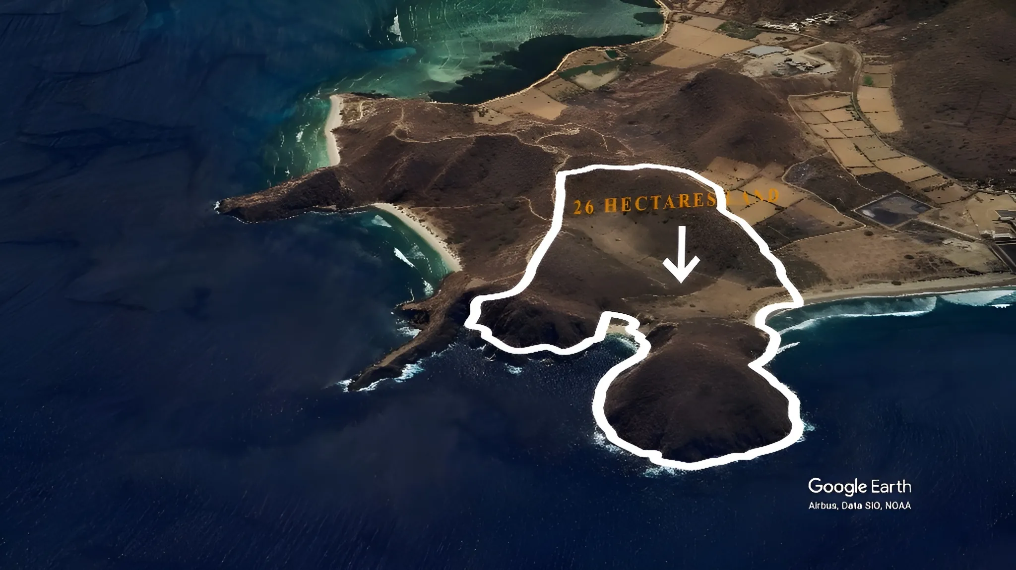 Absolute beachfront land for sale in Kertasari West Sumbawa 26 hectares