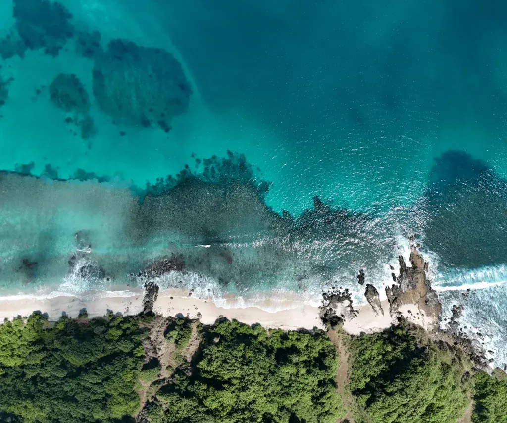 Moro Bay roadside land and coastal landscape in West Sumbawa
